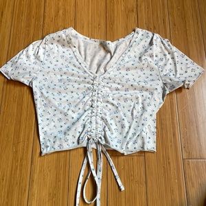 Floral ruched top